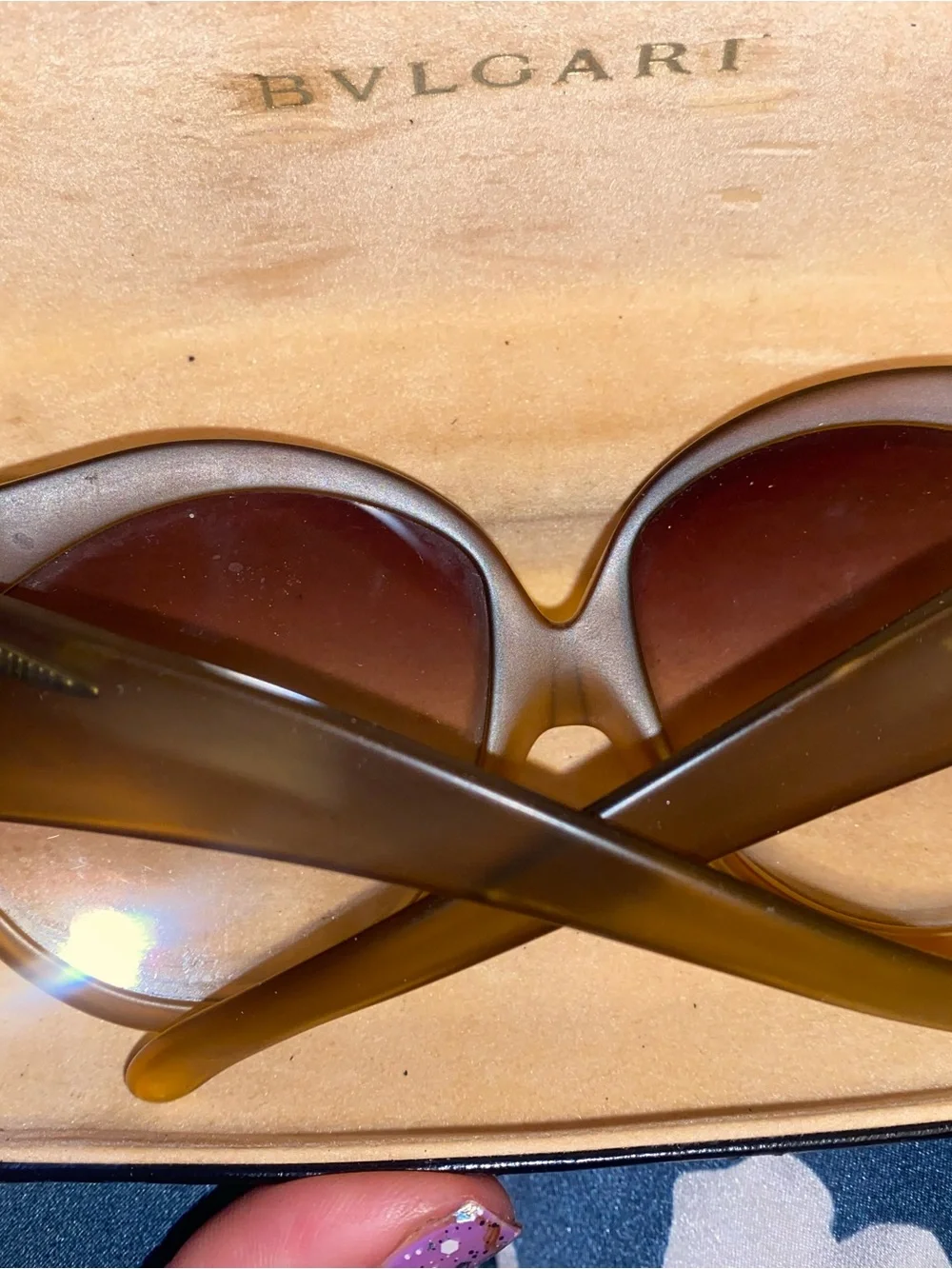 Bulgari case….Christian Dior-frame round Women Sunglasses Gradient Brown Lenses